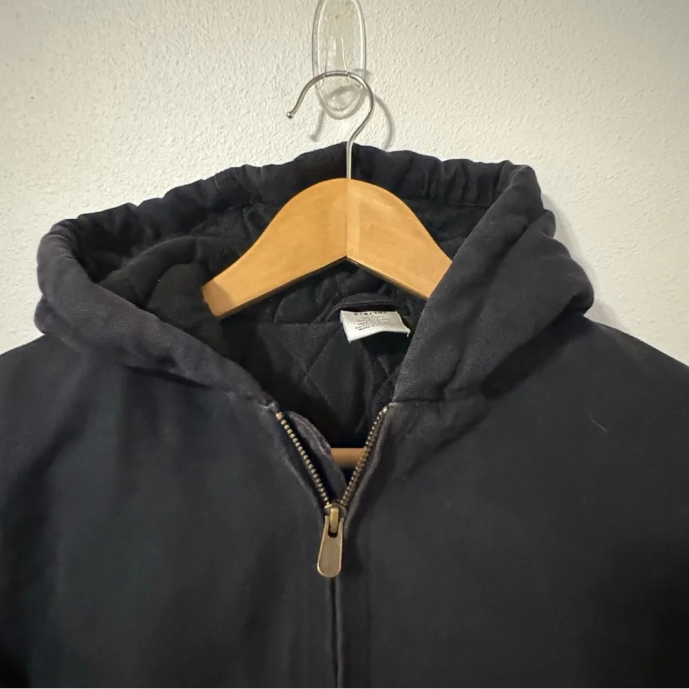 Carhartt Duck Canvas Active Jacket Hooded Black Streetwear CP8417-Small (8/10)